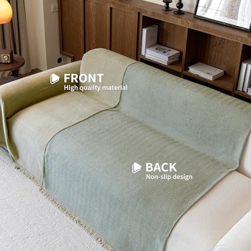 Chenille Couch Cover for Dogs, Washable Loveseat Protector, 71"x134"