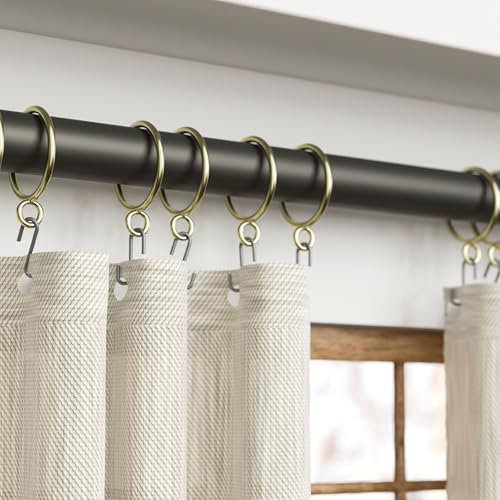 50-Pack 1.25-Inch Metal Curtain Rings with Eyelets for 1-Inch Drapery Rods