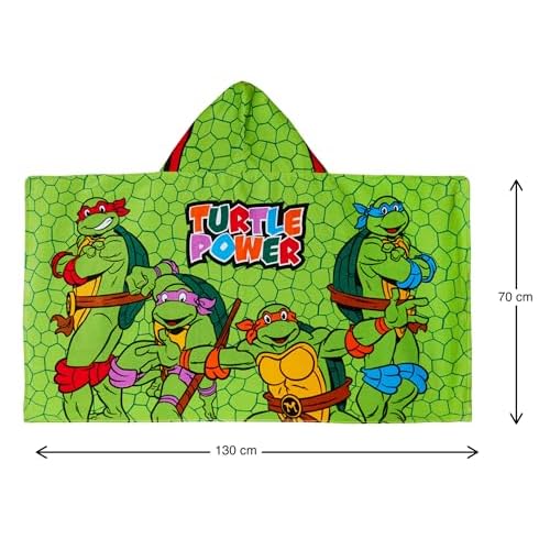 Teenage Mutant Ninja Turtles Hooded Towel Raphael Poncho 100% Cotton Beach Towel Dress up Bathtowel Swimming Wrap