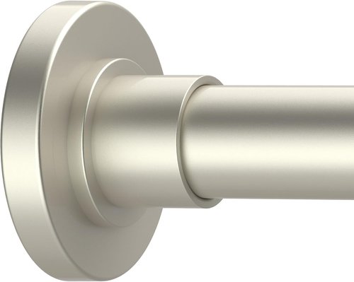 GXOACKJ Brushed Nickel Shower Curtain Rod - Adjustable 31-80 Inch Spring Tension, No Drilling, Rust-Resistant
