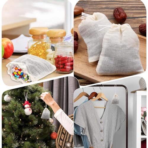 30pcs Small Organza Drawstring Bags, 8x10cm Mesh Pouches for Sachets