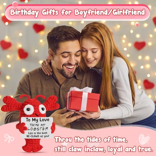 Handmade Crochet Lobster Gift for Couples - Funny Anniversary Present