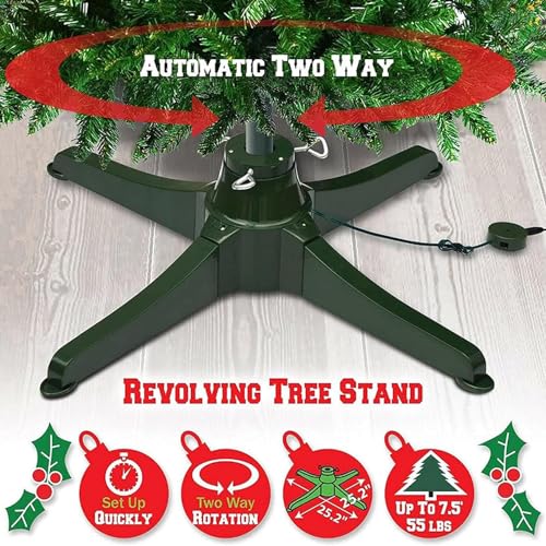 Heavy-Duty Rotating Christmas Tree Stand for Artificial Trees up to 9.8 ft