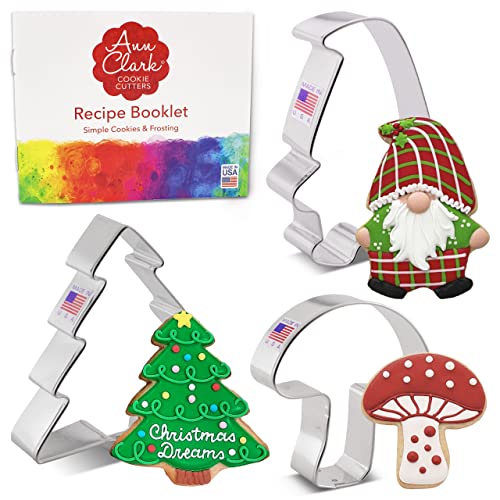 Ann Clark 3-Pc Gnome Enchanted Woodland Cookie Cutter Set — Made in USA