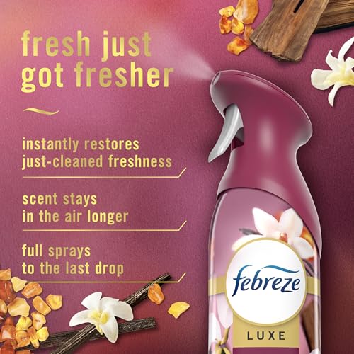 Vanilla Suede Air Freshener Room Spray - Odor Fighting Mist, 8.1 oz (2 Pack)