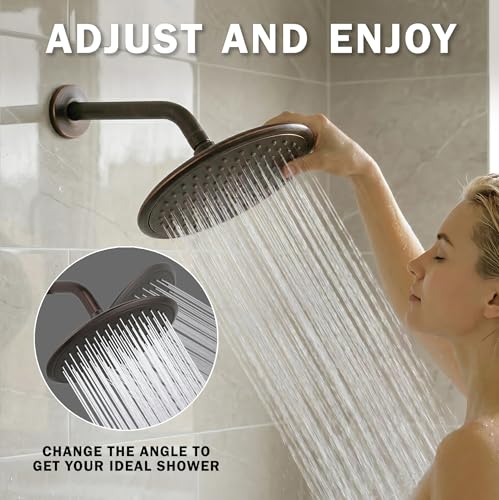 9-Inch Rainfall Showerhead, High-Flow Oil-Rubbed Bronze Shower Head