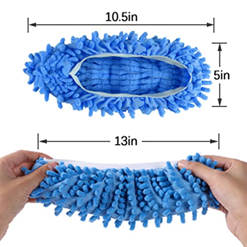 Reusable Microfiber Mop Slippers & Shoe Covers - 5 Pairs Floor Cleaning Socks