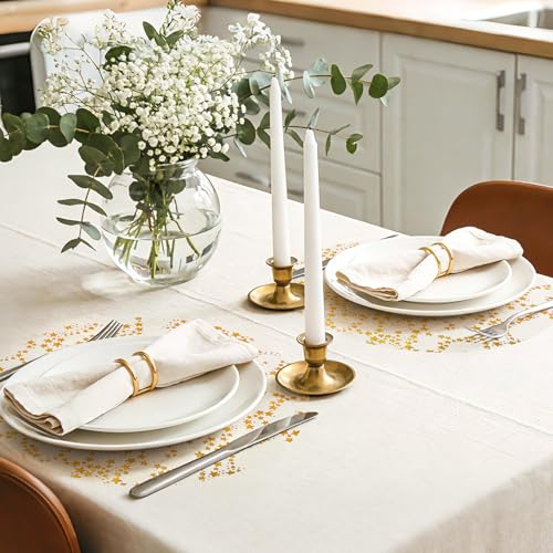 Soleebee 100 Pack Golden Stars Disposable Round Placemats 13" – Doilies for Wedding Birthday Party