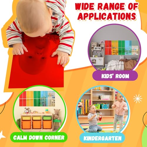 20-Pack Acrylic Sensory Wall Mirrors, Curved Reflective Bubble Panels