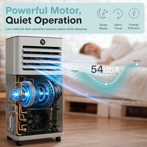 8000 BTU Portable Air Conditioner Small AC Unit with Dehumidifier