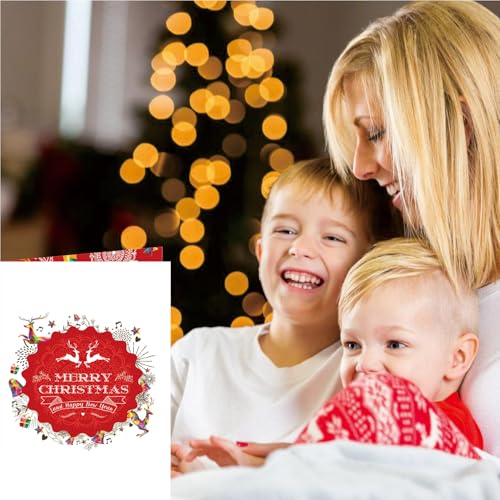 Merry Christmas Cards Set 8 An Envelope & Stickers Included 4x6 Inch Thank You Cards
