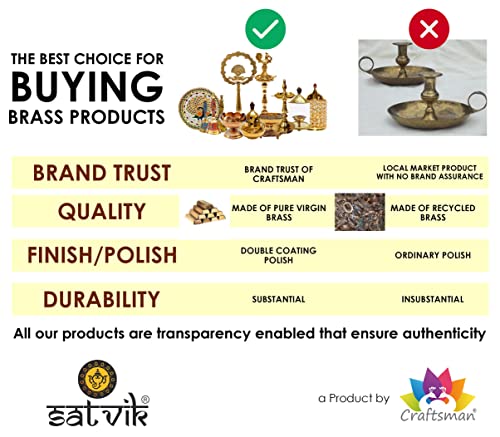 Pure Brass Diya Set of 10 - Handmade Traditional Oil Lamp for Puja & Mandir