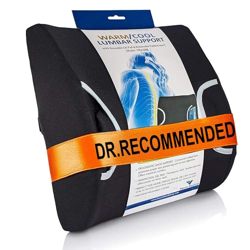 Ergonomic Lumbar Support Cushion with Removable Gel Insert