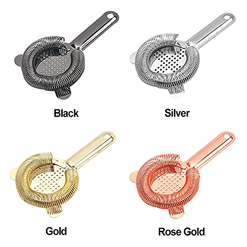 Meluvora Rose Gold Heavy Duty Spring Bar Tool Strainer for Cocktails