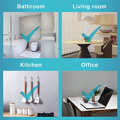 Clear Adhesive Wall Hooks, Damage-Free Hanging Hooks - 15 Pack with 30 Strips