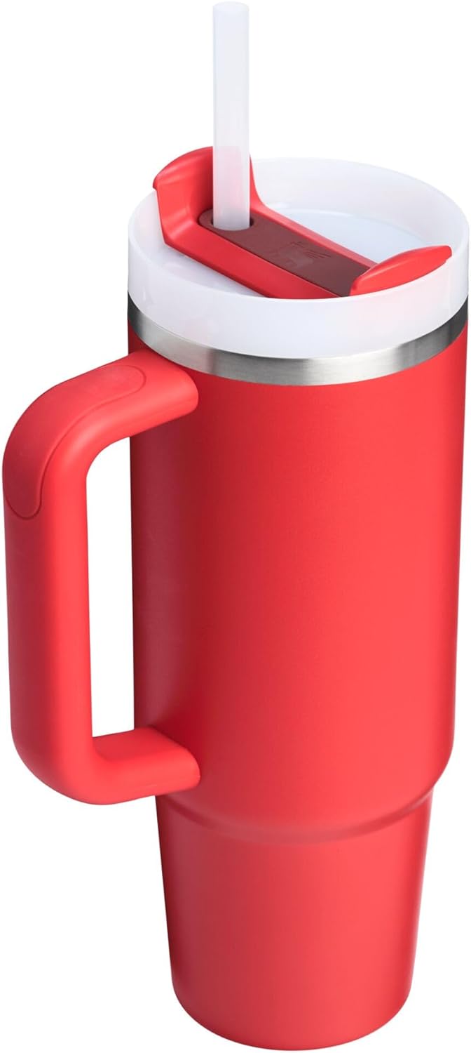 STANLEY Quencher H2.0 Tumbler - 30 oz Insulated Stainless Steel Cup with Handle & Straw | Chili Red