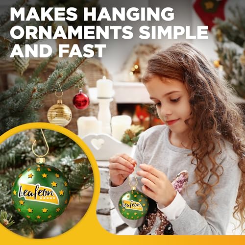 Christmas Ornament Hooks - Gold S-Shaped Metal Hangers for Tree Decoration - 120 Pack