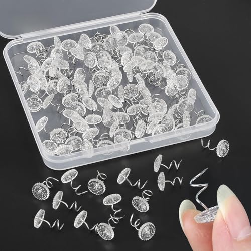 120 Clear Upholstery Tacks - 0.6 Inch Twist Pins for Furniture