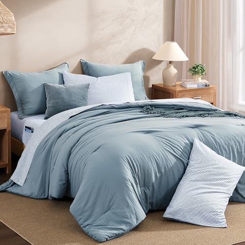 7-Piece Queen Comforter Set - Soft All-Season Bed in a Bag Bedding Set