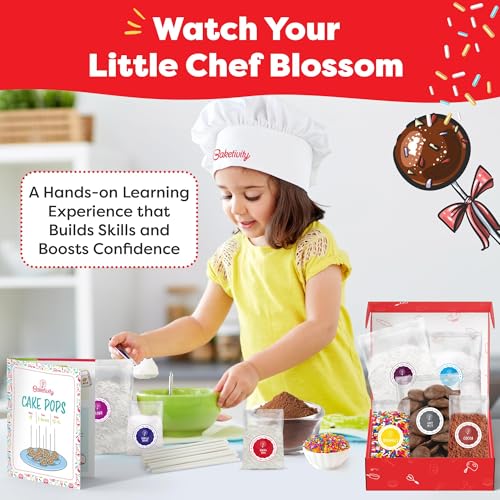 Baketivity Kids DIY Cake Pop Baking Kit with Pre-Measured Ingredients