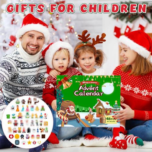 Christmas Advent Calendar 2026 48Pcs Action Figures Toys Countdown Set for Kids & Collectors