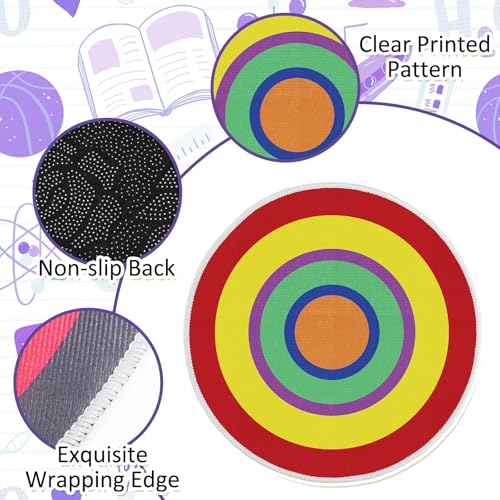 12-Piece Classroom Carpet Circle Seats - 16-Inch Round Floor Cushions