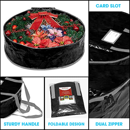 36-Inch Wreath Storage Bag for Holiday Garland and Artificial Wreaths