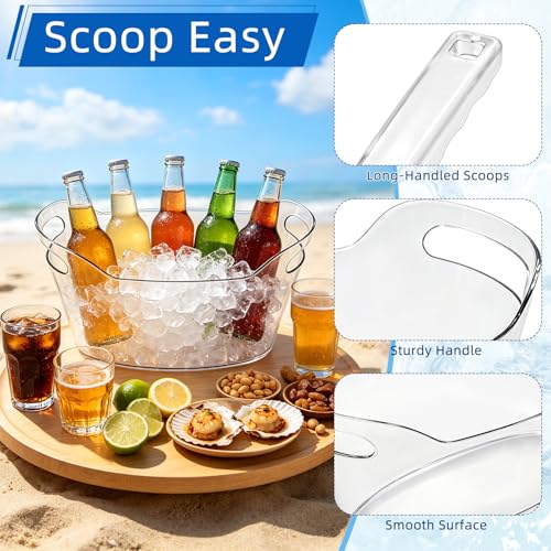2 Pack Ice Buckets 6.5L Plastic Beverage Chillers for Parties & Bars