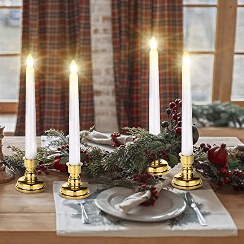 JOSU 4 PCS Window Candles + 12PCS Christmas LED
