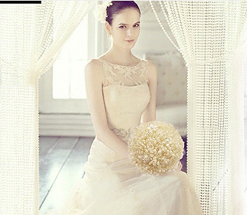 Light Beige 6mm Faux Pearl Beads Garland, 82FT Cuttable Pearl String for Wedding & DIY Crafts