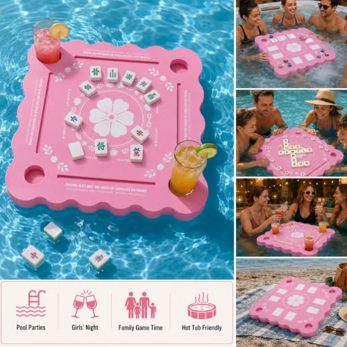 31.5" Floating Mahjong Pool Table - Waterproof EVA Game Mat for Summer