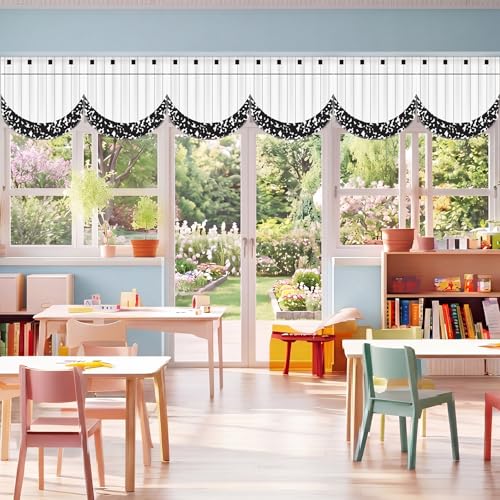Composition Notebook Window Valances, Back to School Classroom Decor, 6 Pcs