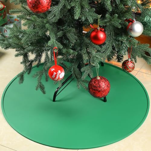Silicone Christmas Tree Stand Mat - 28 Inch Waterproof Floor Protector Pad