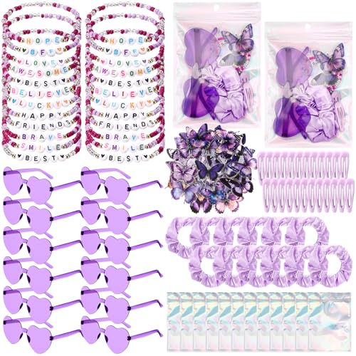 134 Pcs Disco Party Favor Set with Friendship Bracelets and Sunglasses