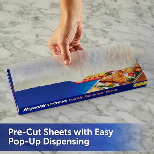 Pre-Cut Nonstick Parchment Paper Sheets, 30 Count - Easy Pop-Up Dispensing