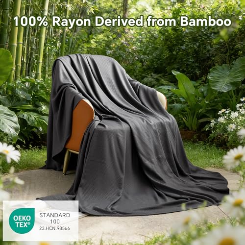 Cooling Blanket 79"x91" - 100% Rayon from Bamboo, Soft & Breathable