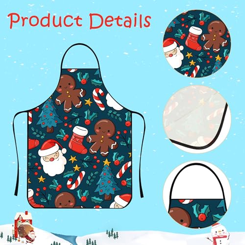Christmas Apron for Men Women Kids Baking Cooking Holiday Party Gift