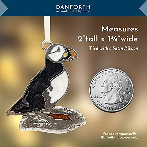 DANFORTH Puffin Bird Christmas Tree Ornament - Handcrafted Pewter Holiday Decor