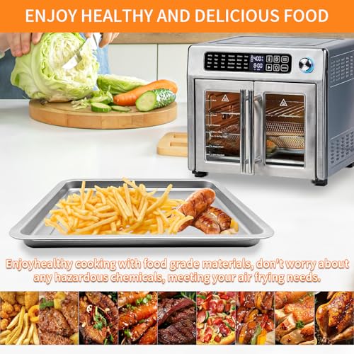 Stainless Steel Air Fryer Grill Tray Replacement - 12.2 x 11.2 Inch Pan