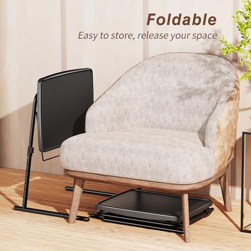 Adjustable Folding TV Tray Table for Eating and Laptop, Large Portable Desk