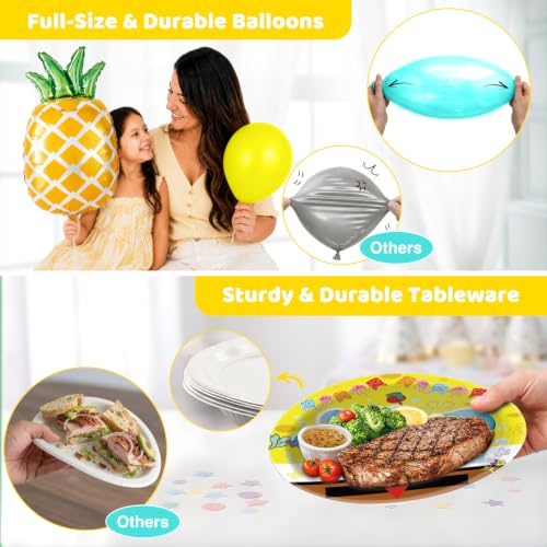 Yellow Ocean Birthday Party Decorations Kit - 281 Piece Set for 24 Guests