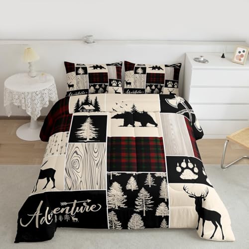 Erosebridal Christmas Rustic Cabin Comforter Set Queen Multi 10 - Patchwork Bedding