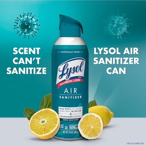 Simple Fresh Air Sanitizer Spray 10oz Pack of 3 - Odor Eliminator & Bacteria Killer