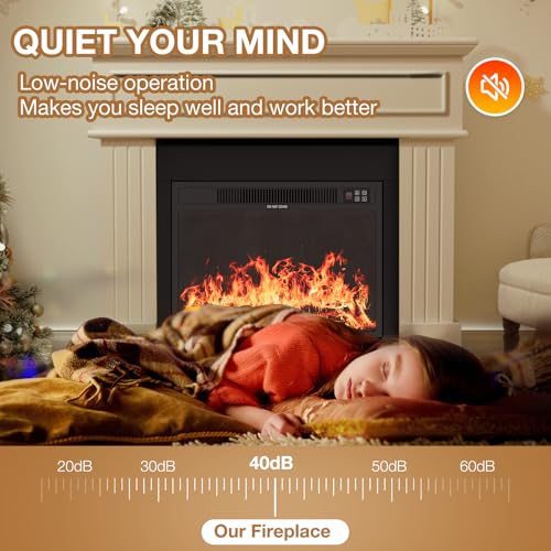43-Inch Electric Fireplace TV Stand with Mantel and Remote Control