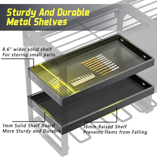 Power Tool Organizer Wall Mount 4-Layer Heavy Duty Storage Rack