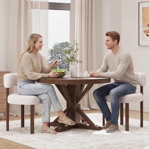 Upholstered Dining Chairs Set of 2, Mid Century Modern Kitchen Chairs
