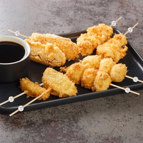 White Pearl Cocktail Picks 4.7 Inch - 300 Pieces for Appetizers & Drinks