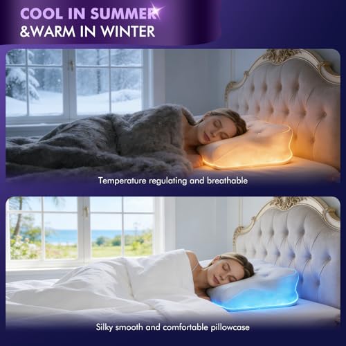 Cooling Cervical Memory Foam Pillow for Neck Pain Relief