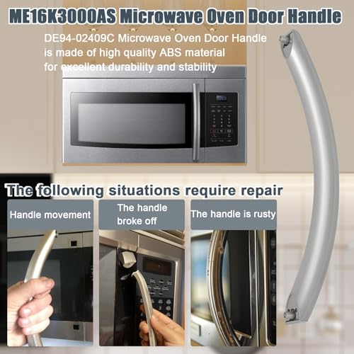 12-1/8 Inch Microwave Door Handle Replacement for DE94-02409C