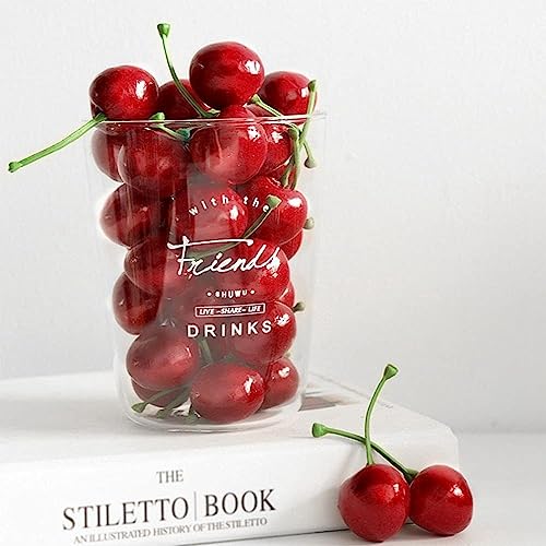 20pcs Lifelike Artificial Cherries for Home Decoration & Crafts